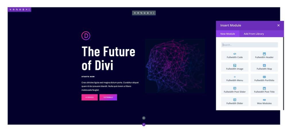 Divi builder