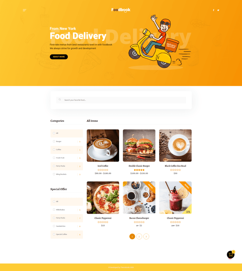 FoodBook ordering and delivery system