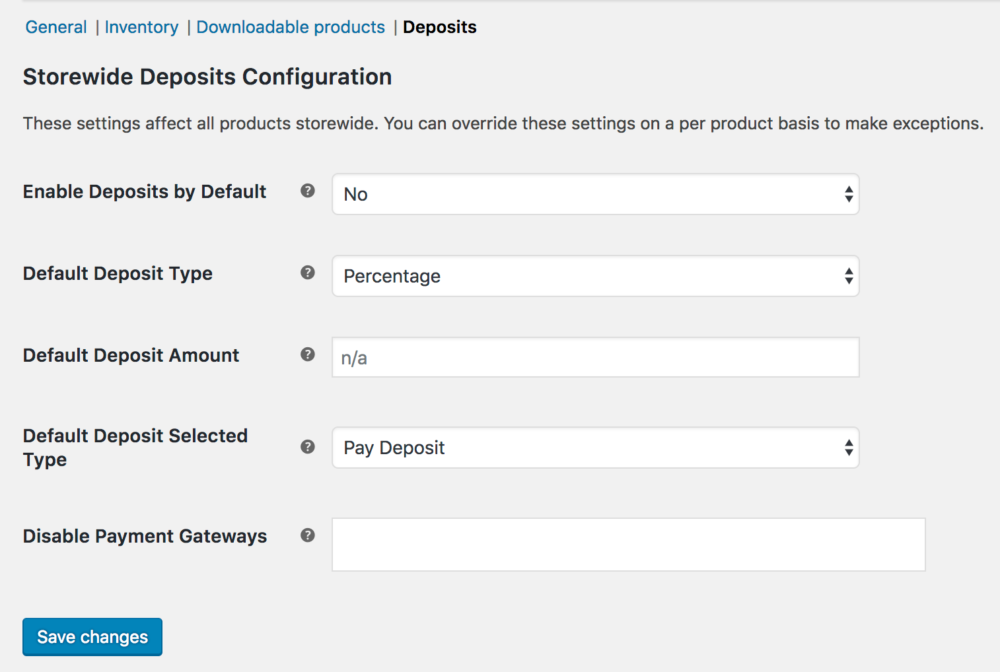 WooCommerce Deposits