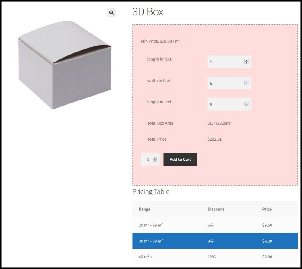 WooCommerce Measurement Price Calculator