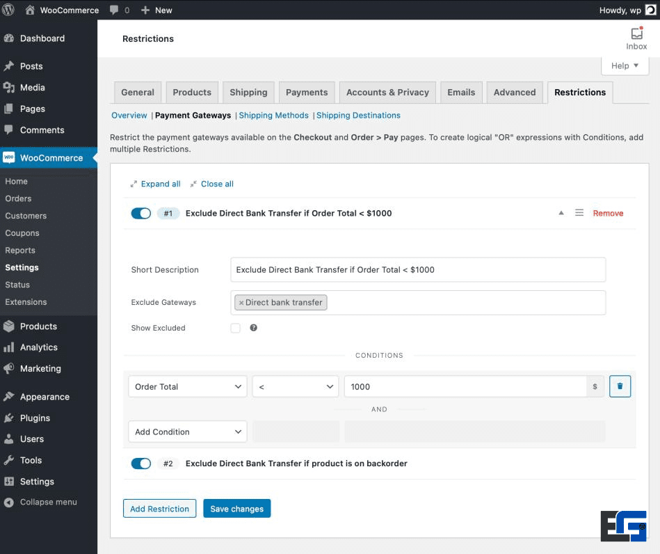 WooCommerce Conditional Shipping and Payments