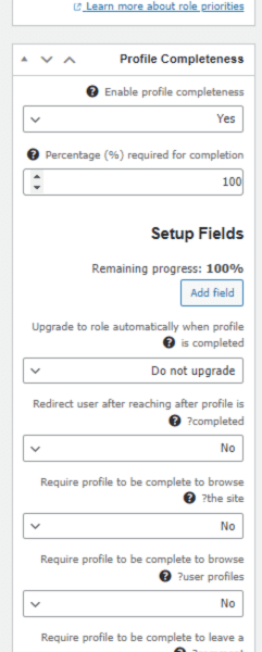 Ultimate Member Profile Completeness Addon