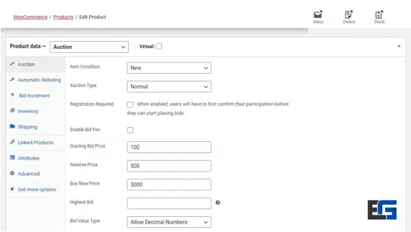 Auctions for WooCommerce