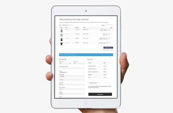 WooCommerce one page checkout WordPress 600x395