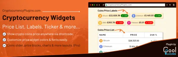 Cryptocurrency Widgets Pro