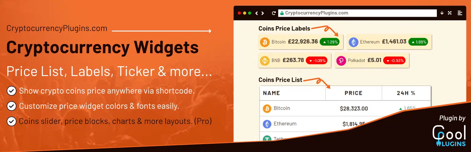 Cryptocurrency Widgets Pro