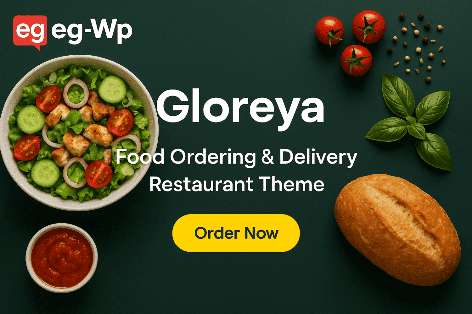 Gloreya – food ordering delivery restaurant theme