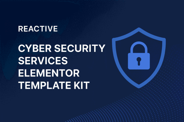 Reactive – cyber security services elementor template kit 600x400