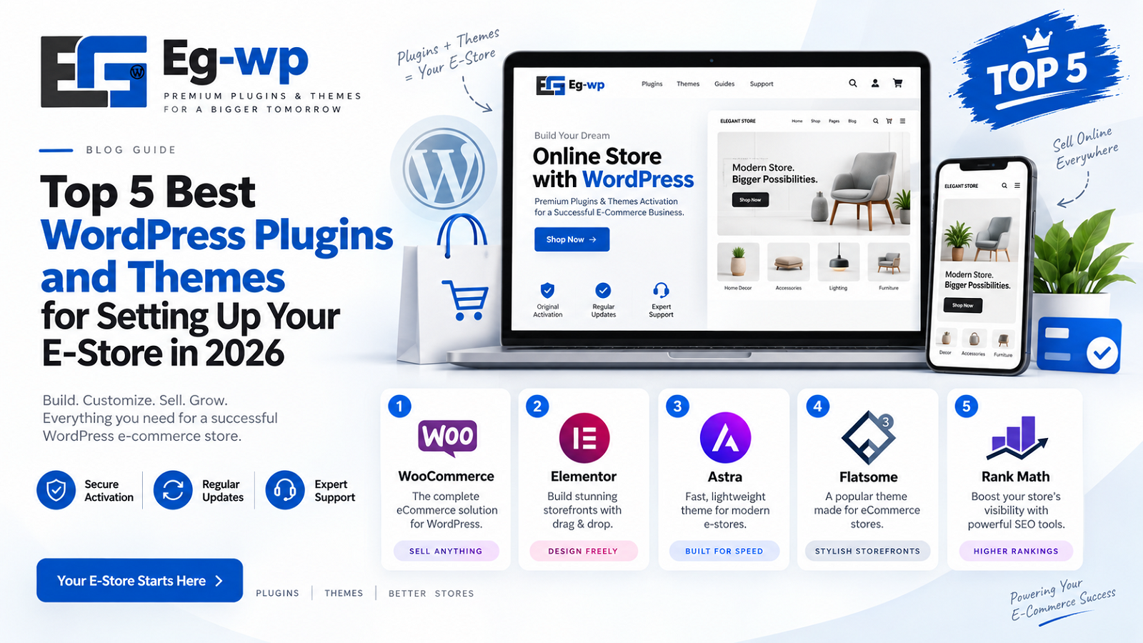 Top 5 Best WordPress Plugins and Themes for Setting Up Your E-Store in 2026