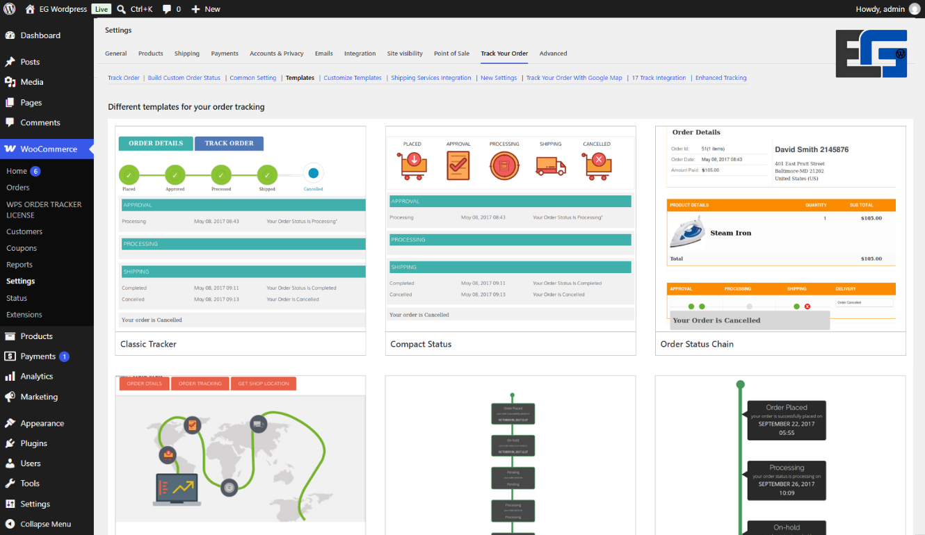 WooCommerce Order Tracker